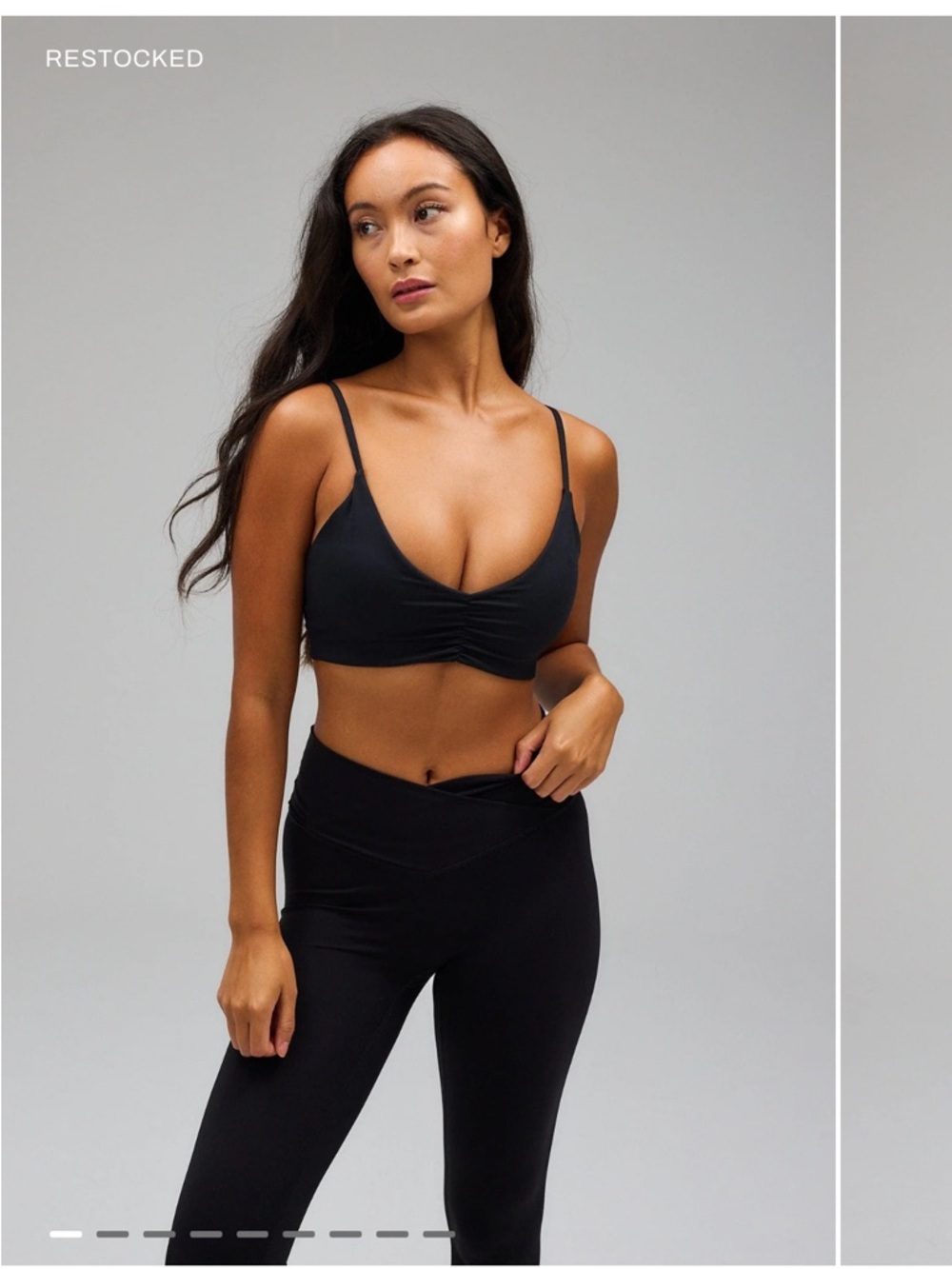 Exercere Scrunch Black Sports Bra